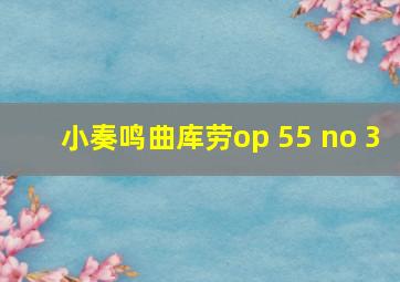 小奏鸣曲库劳op 55 no 3